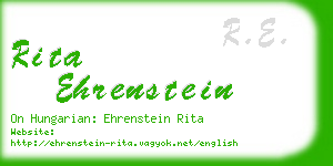 rita ehrenstein business card